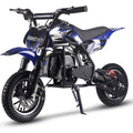Track 7 50CC 2-Stroke Kid Dirt Bike, Off Road Gas Motorcycle, Trail Bike Up to 25Mph, EPA Approved Kids Gas Dirt Bike W/Rear Suspension, Pull Start, Front & Rear Disc Brake, Blue