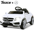 Track 7 6V Ride on Car, Licensed Mercedes Benz AMG GTR Battery Powered Electric Vehicle, w/Parent Remote, Wider Seat, LED Lights, 5-point Belt, MP3 Player, Smooth Start, White