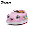 Track 7 Kids Ride on Bumper Car, 12V Electric Car for Boys Girls, Age 1-6 Years, with Remote Control, Bluetooth, Push Rod, Rocking Horse Mode, 360 Degree Turning, Pink