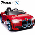 Track 7 Kids Ride on Car, 12V Licensed BMW i4 12V Electric Car with Remote Control, MP3, Age 3+, Red
