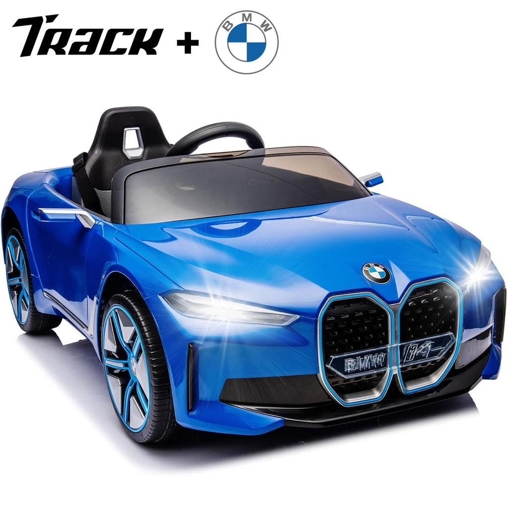 Track 7 Kids Ride on Car, 12V Licensed BMW i4 12V Electric Car with Remote Control, MP3, Age 3+, Red