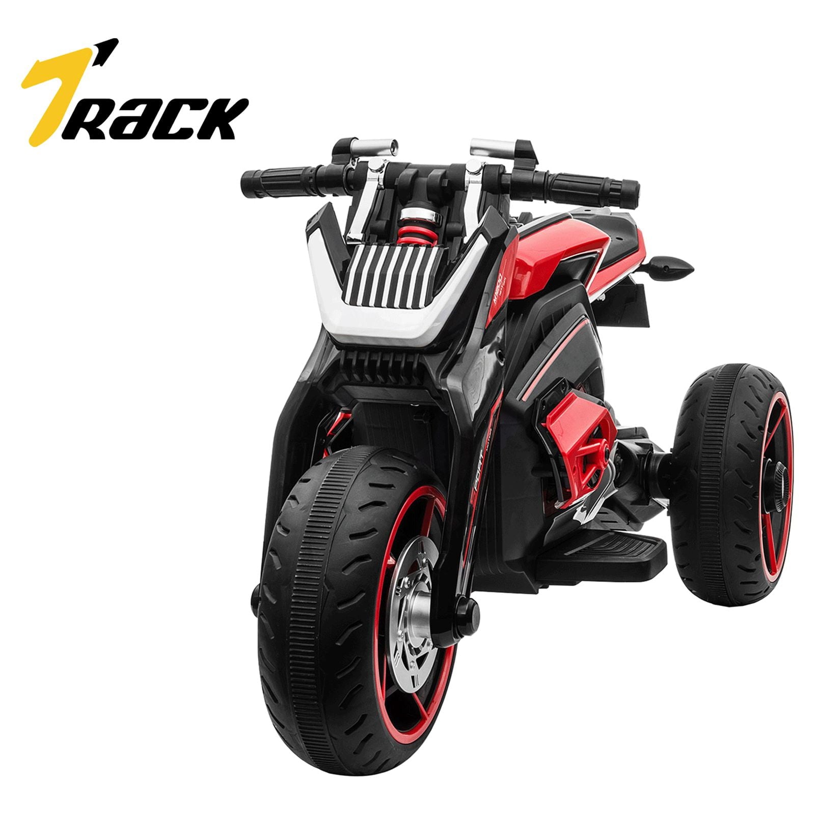 Track 7 Kids Ride on Motorcycle, 12V Electric Trike Motorcycle for Boys Girls, 3 Wheels Motorcycle for Kids, Music, Lights, Yellow