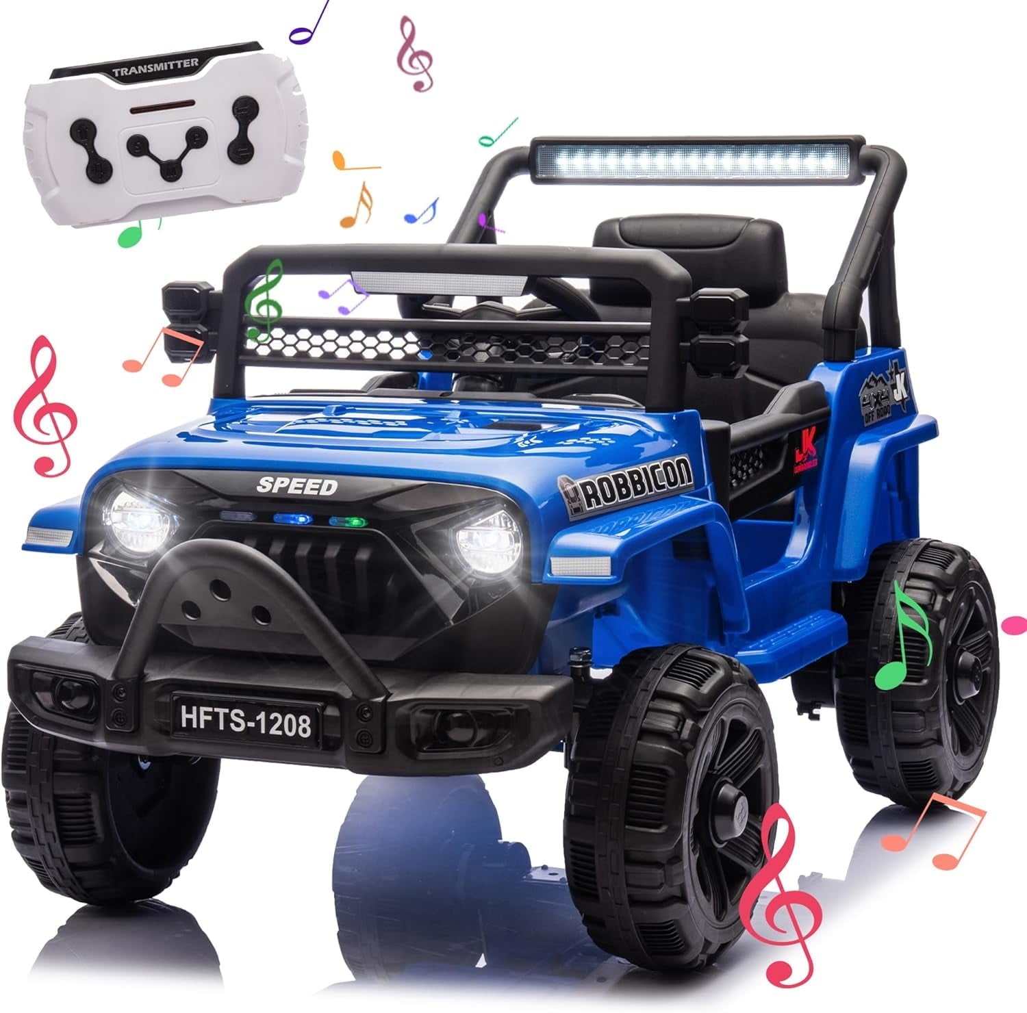 Track 7 Kids Ride on Truck, 12V Electric Truck Car with Remote Control, USB, Bluetooth, Microphone Jack, LED Lights, Ride on Car for Boys Girls, PInk