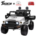 Track 7 Kids Ride on Truck, 12V Licensed Toyota FJ Cruiser Electric Car for Kids Age 3+, Ride on Car w/Remote Control, Power Display, Music, White