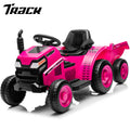 Track 7 Ride on Car with Remote Control, 12V Toyota Tacoma Electric Car for Boys Girls Age 3+, AUX/FM/USB, Storage Truck, Grey