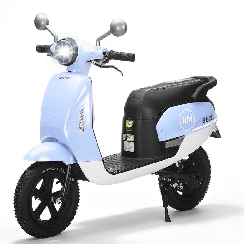 Track Seven 24V Ride on Motorcycle, 250W Ride-on Scooter Moped with Twist Throttle, LED Light, 12" Pneumatic Tires, Bluetooth, Max 10Mph, 24V Electric Motorcycle for Kids Girls Boys Aged 8-12, Rose