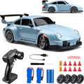 Track Seven RC Drift Car, 1:24 Scale Remote Control Vehicle with LED Lights, 2.4GHz 20KM/H 4WD High Speed RC Cars, Drifting Tires＆Two Batteries, Racing Sports Toy Idea Gift for Adults Boys Girls