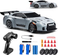 Track Seven RC Drift Car, 1:24 Scale Remote Control Vehicle with LED Lights, 2.4GHz 20KM/H 4WD High Speed RC Cars, Drifting Tires＆Two Batteries, Racing Sports Toy Idea Gift for Adults Boys Girls