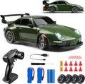Track Seven RC Drift Car, 1:24 Scale Remote Control Vehicle with LED Lights, 2.4GHz 20KM/H 4WD High Speed RC Cars, Drifting Tires＆Two Batteries, Racing Sports Toy Idea Gift for Adults Boys Girls