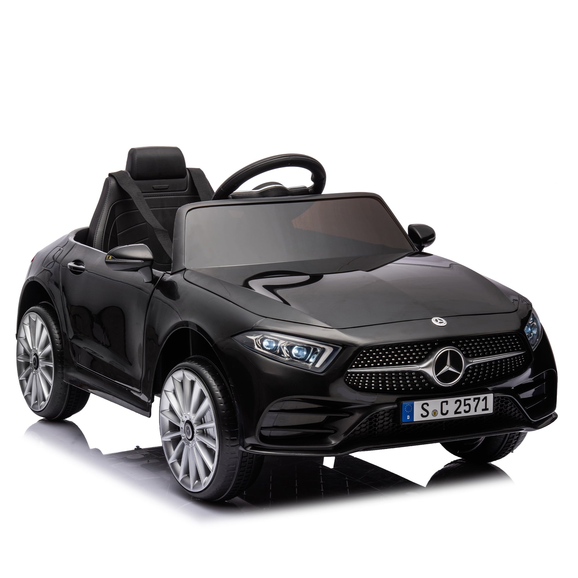 SUSIELADY 12V Kids Ride On Car, Licensed Mercedes-Benz CLS 350, with Remote Control, Music, Power Display, LED Lights, MP3, for Kids Aged 3+