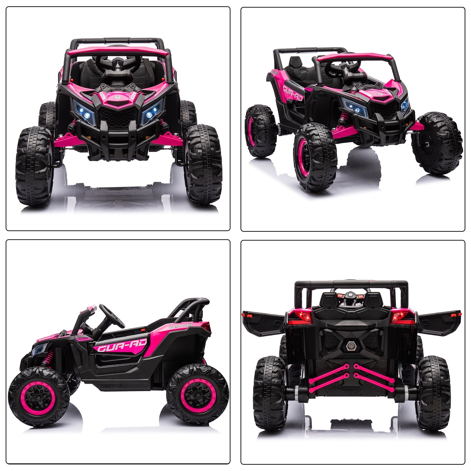 Track 7 Kids Ride on Car, 12V Chevrolet Silverado Electric Car for Boys Girls, Ride on Truck with Remote Control, Music, Age 3+, Pink