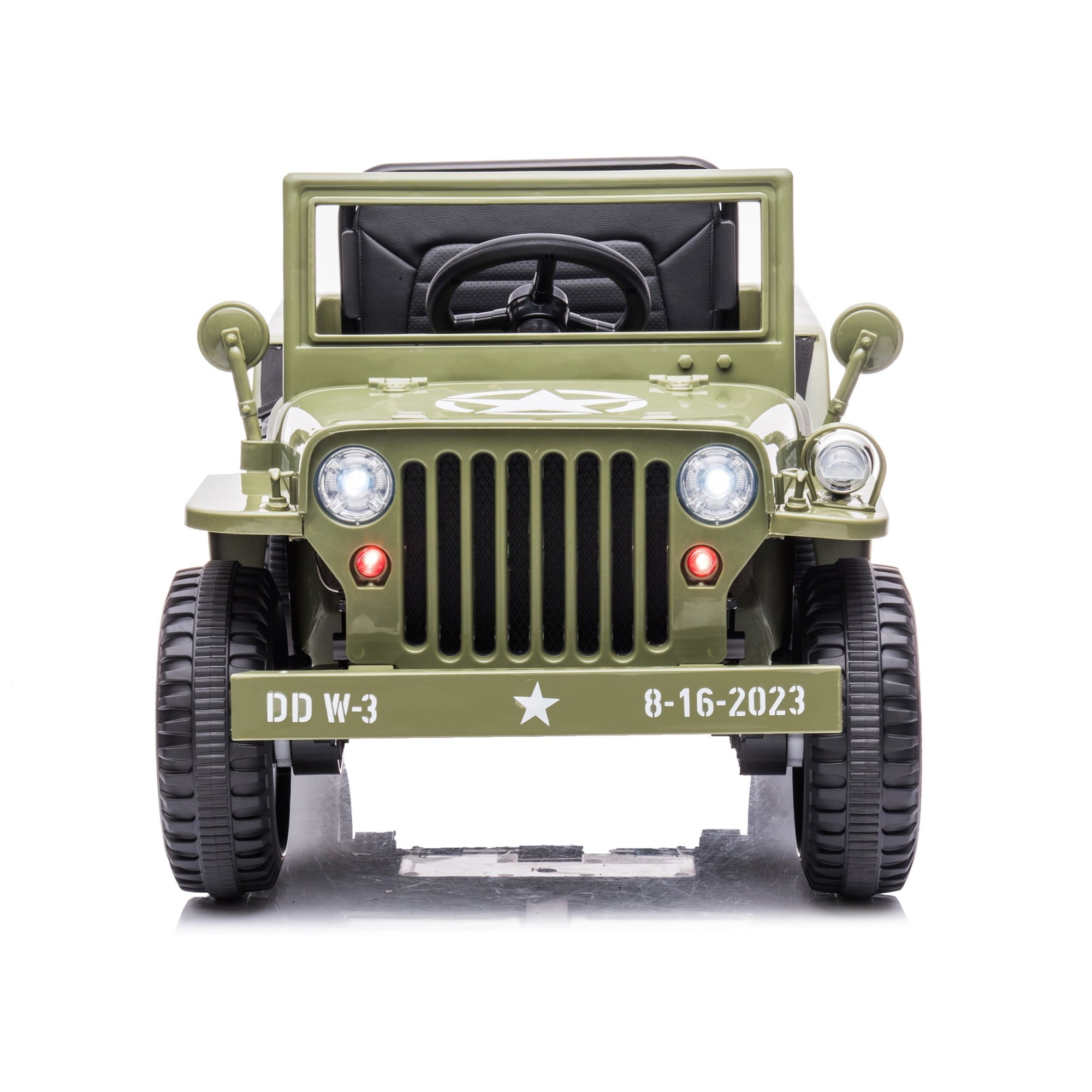 Track 7 12V Kids Ride on Truck, Electric Ride on Car with Remote Control, Safety Belt, LED Lights, Power Display & Music Player, Ride-on Toy for Kids Aged 3-6 Years, Green