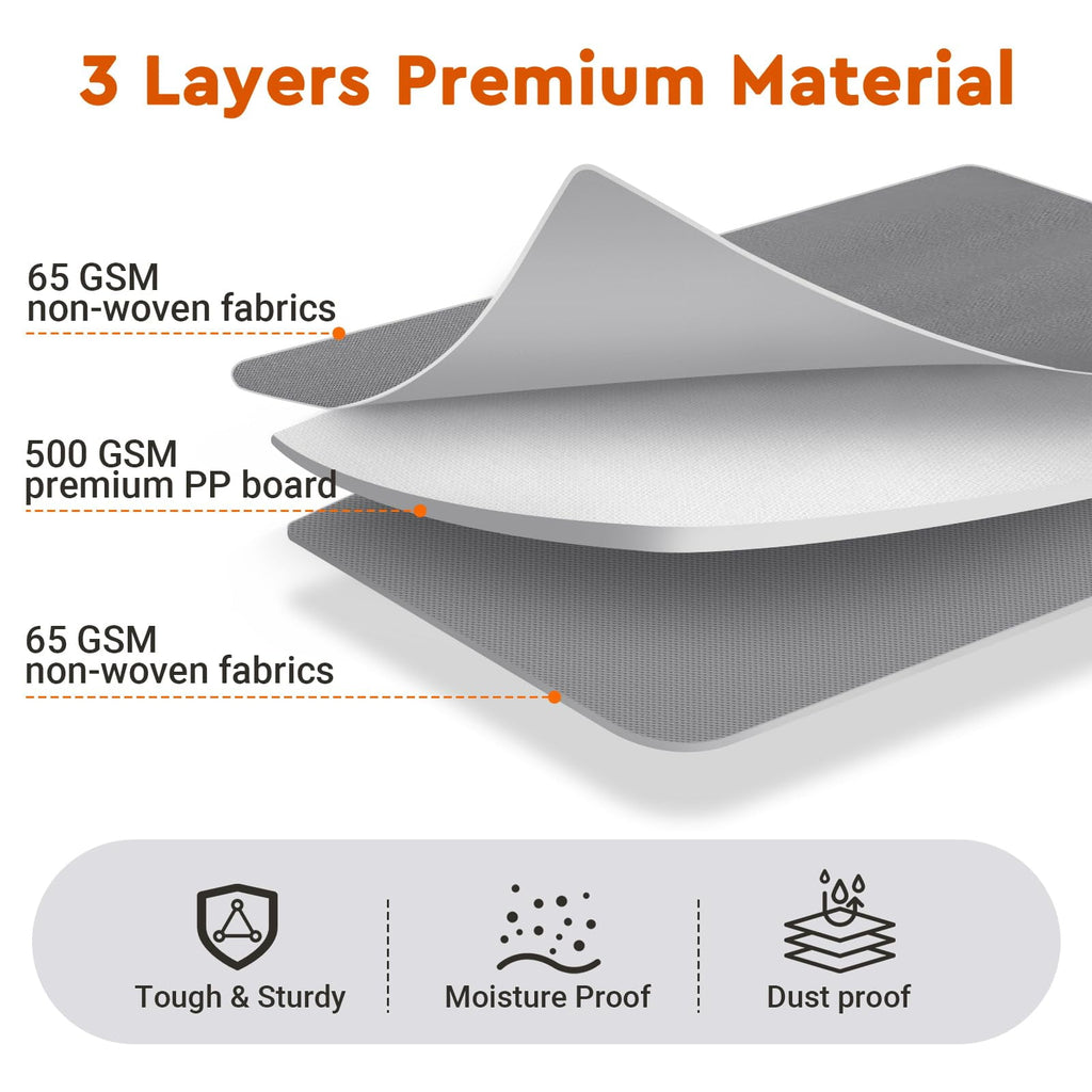 COOKCOK 4 Pack Bed Sheet Closet Organizers and Storage, Sturdy Foldable Storage Containers with Window and Label, Storage and Organization for Bedding Sheets, Duvet Covers, Blankets, Grey