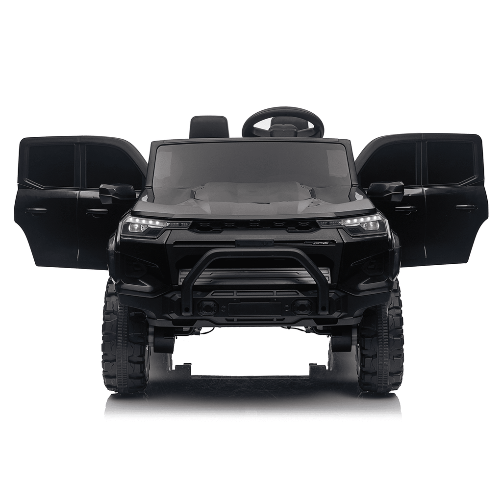 Track 7 24V 2-Seats Electric Pickup car for kid 3+, 2.4G Parents Remote Control, 3 speed adjustable, 2-Point Safety Belt, Black