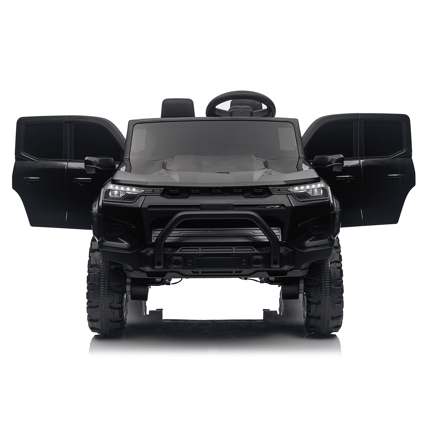 Track 7 24V 2-Seats Electric Pickup car for kid 3+, 2.4G Parents Remote Control, 3 speed adjustable, 2-Point Safety Belt, Black