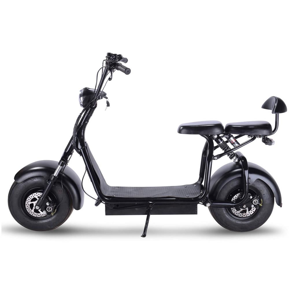 LISUEYNE 1000W Electric Scooter, 60V 18ah Electric Scooter with Seat,Up to 25Mph, 23 Miles Range,Hydarulic Front & Rear Brake, LED Headlights, Adjustable Handlebar, Black