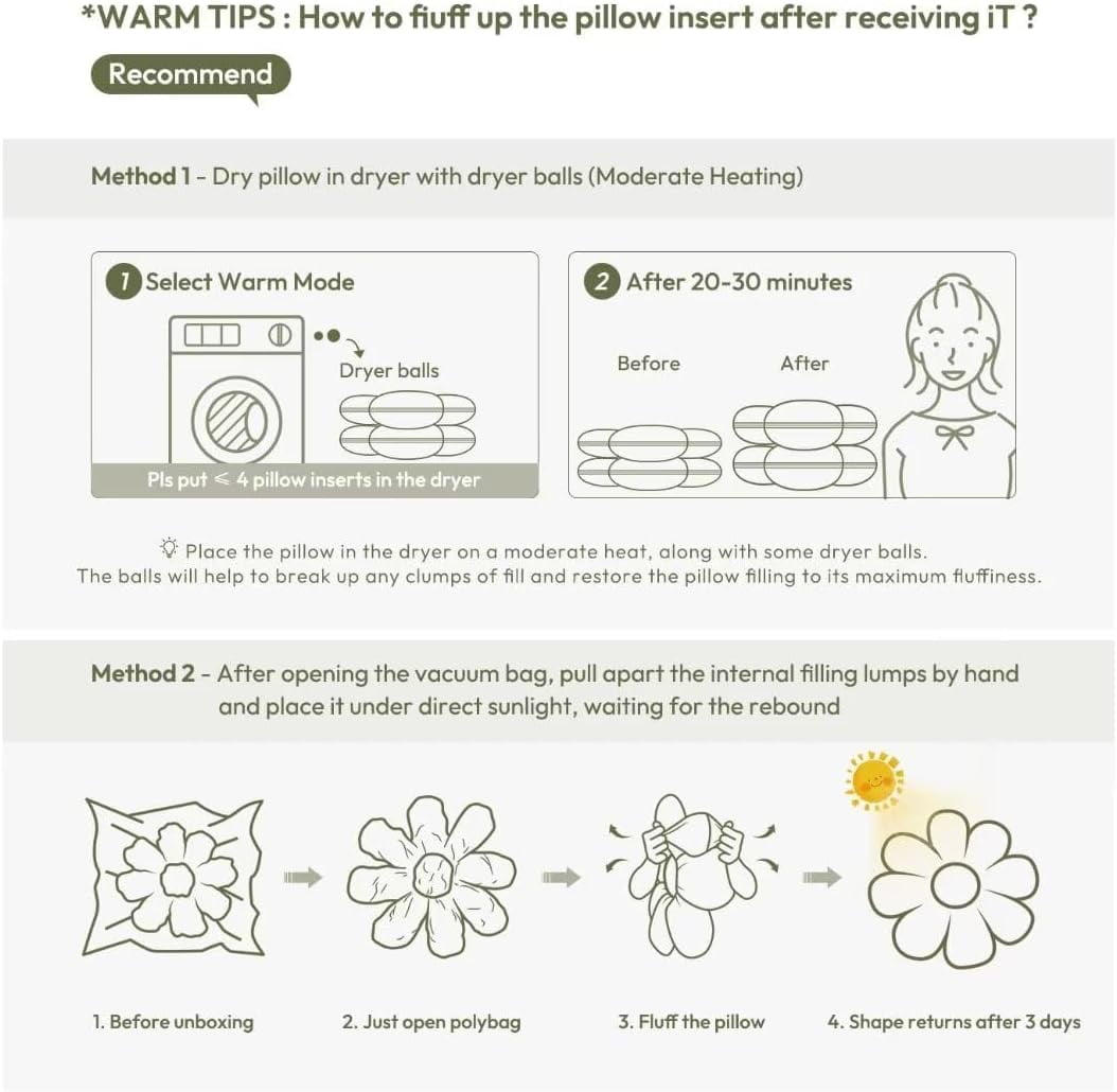 COOKCOK Flower Pillow, 15.7" Flower Shaped Throw Pillow, Daisy Plush Floor Pillow Seat Cushion Cute Aesthetic Decorative Throw Pillows for Bed Home Sofa Chair Couch Decor, Green