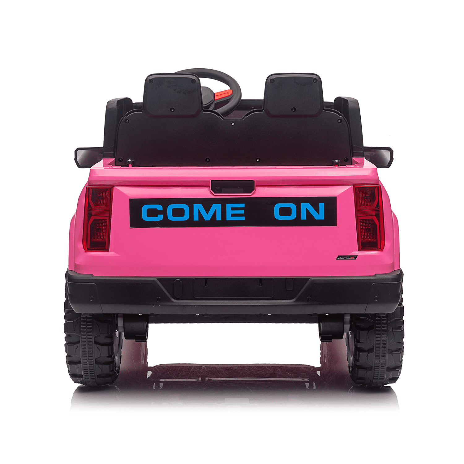 Track 7 24V 2-Seats Electric Pickup car for kid 3+, 2.4G Parents Remote Control, 3 speed adjustable, 2-Point Safety Belt, Pink
