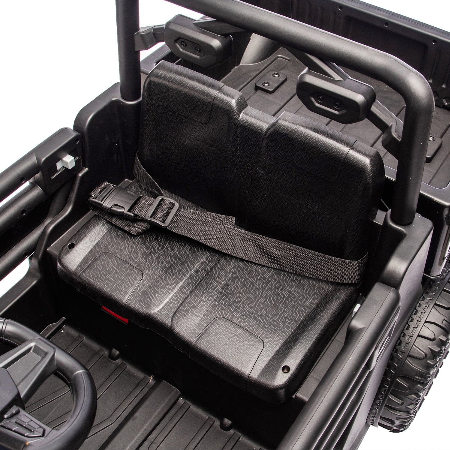 Track Seven 24V Ride on Dump Truck, 400W 6-Wheel Ride on UTV Car for Big Kids with Electric Dump Bed, Remote Control, Music, Lights, Spring Suspension, 24V Ride on Toy Car for Kids Aged 3+, Black