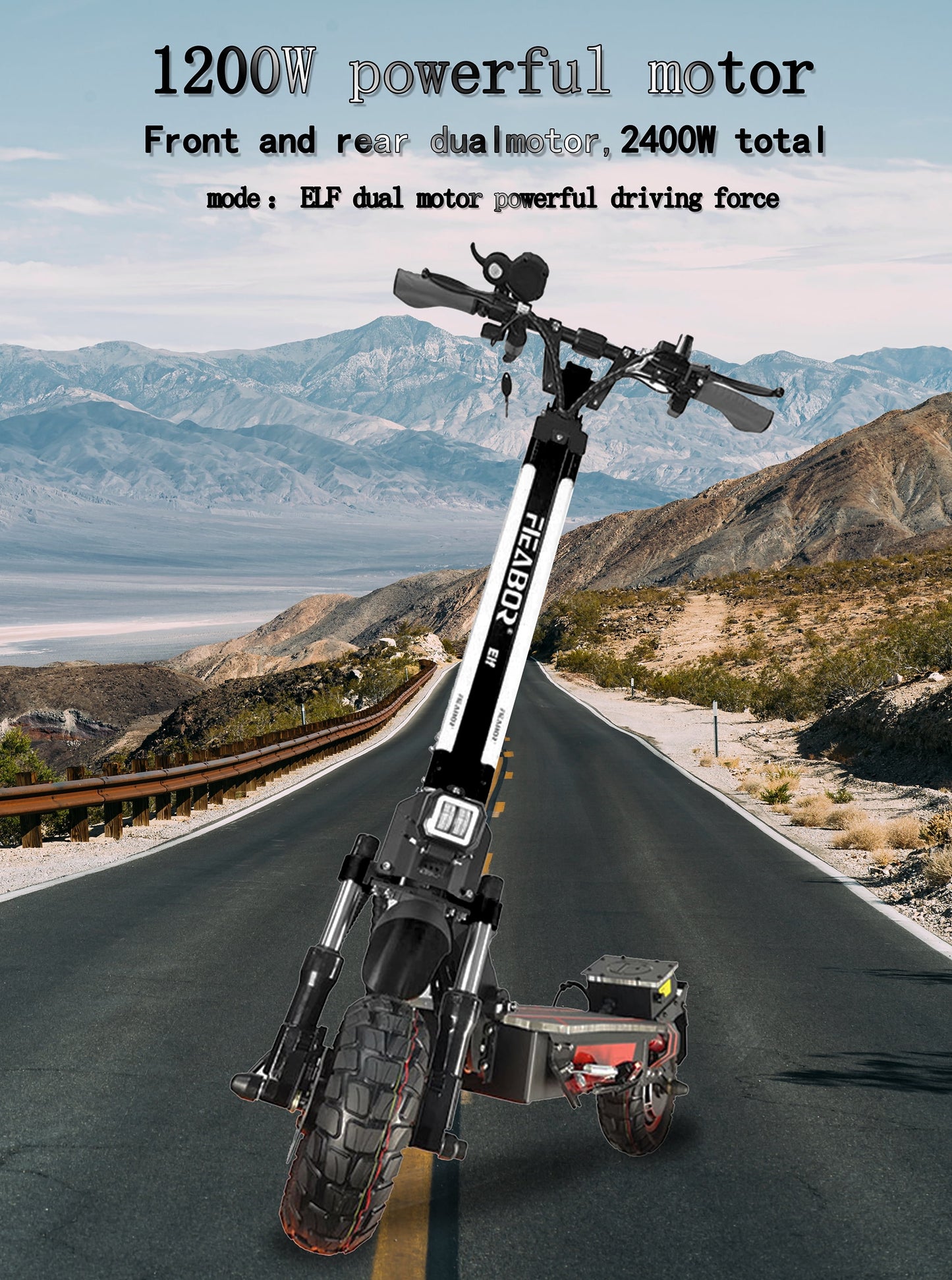 LISUEYNE Electric Scooter for Adult, 2400W Motor, Max Speed 40MPH, 52V 23.4AH Battery, 10.8" Off-Road Vacuum Tire, Dual Braking System, Key Start, Folding Commuter Scooter