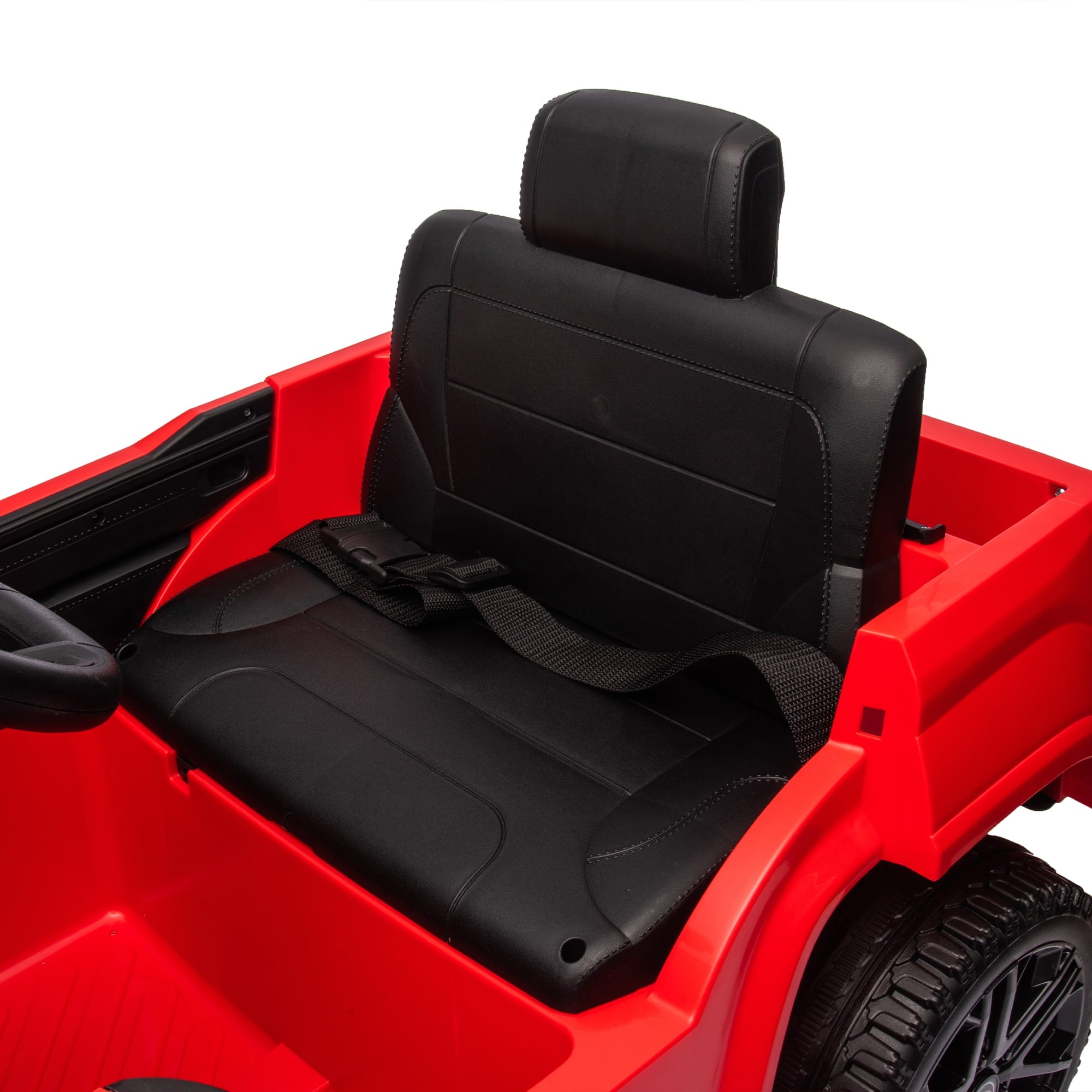 Track 7 Kids Ride on Car, 12V Licensed Toyota Tundra Pickup Electric Car with Remote Control, Music, LED Lights, Toyota Electric Vehicle Toy, Red