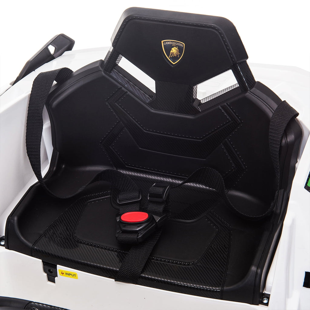 LISUEYNE Kids Ride on Car, 12V Lamborghini Sian Electric Car for Boys Girls, Remote Control, White