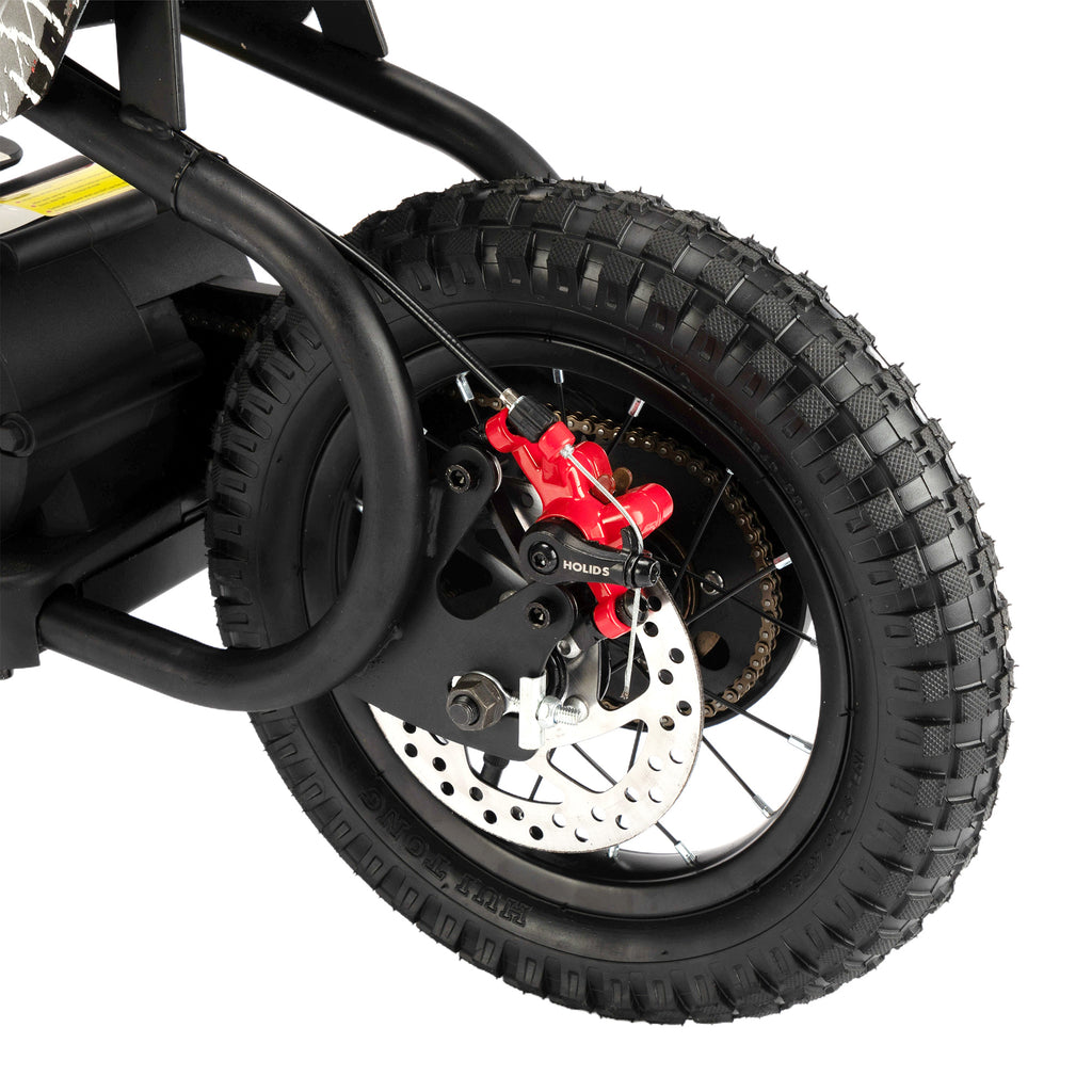 Track 7 24V Electric Dirt Bike, Kids Ride-On Motorcycle with LED Lights, Adjustable Speed, Rear Disc Brake, Power Display, Max Speed 13 mph, 24V Ride On Car Toy for Boys Girls Age 6+,Red