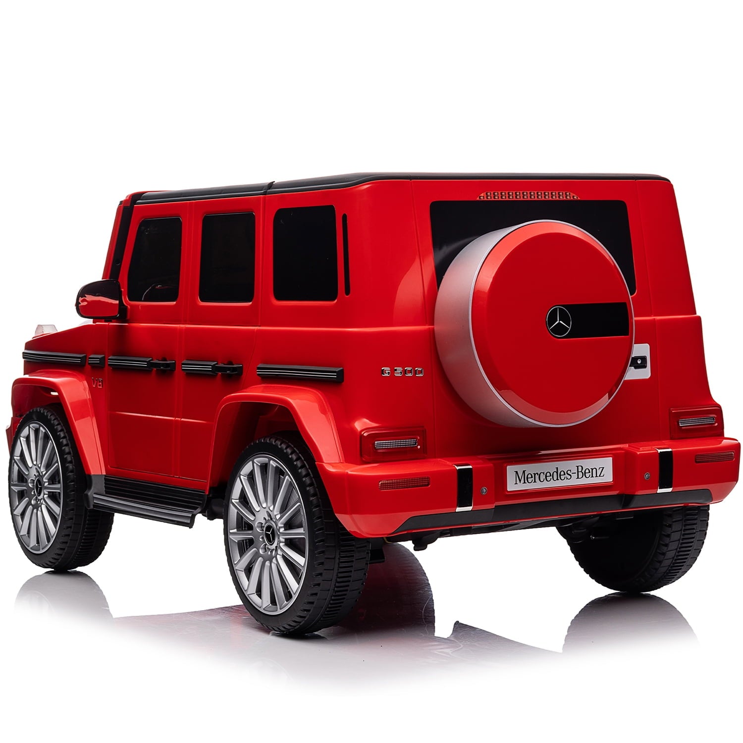Track 7 24V Ride on Car, Licensed Mercedes-Benz G500 Electric Car with Remote Control, USB, Bluetooth, LED Lights, Ride on Truck for Boys Girls Age 3+, Red