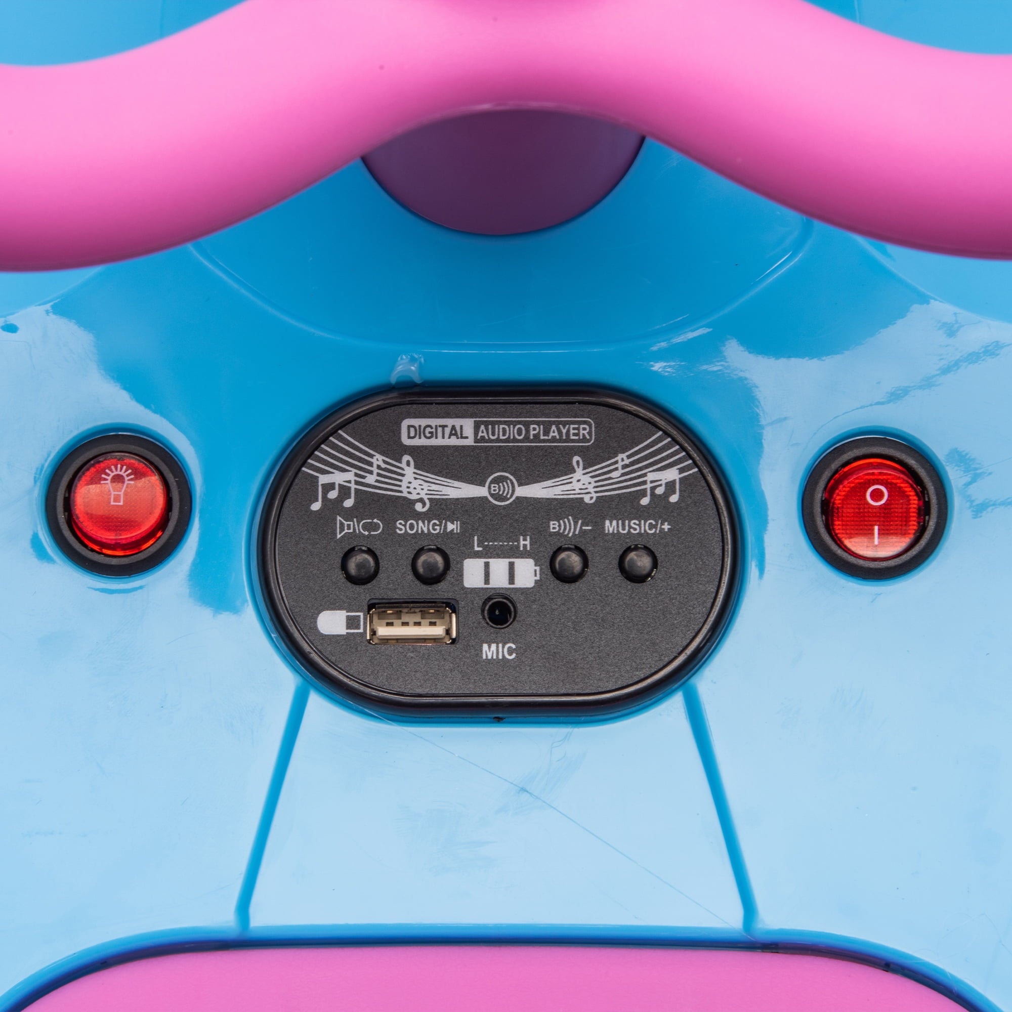 Track 7 12V Kids Electric Ride-On Toy with 360° Drift, Spray Function & LED Lights, Bluetooth/USB/MP3 Music, Up to 4.35 MPH, Easy Assembly for Ages 3+, Purple