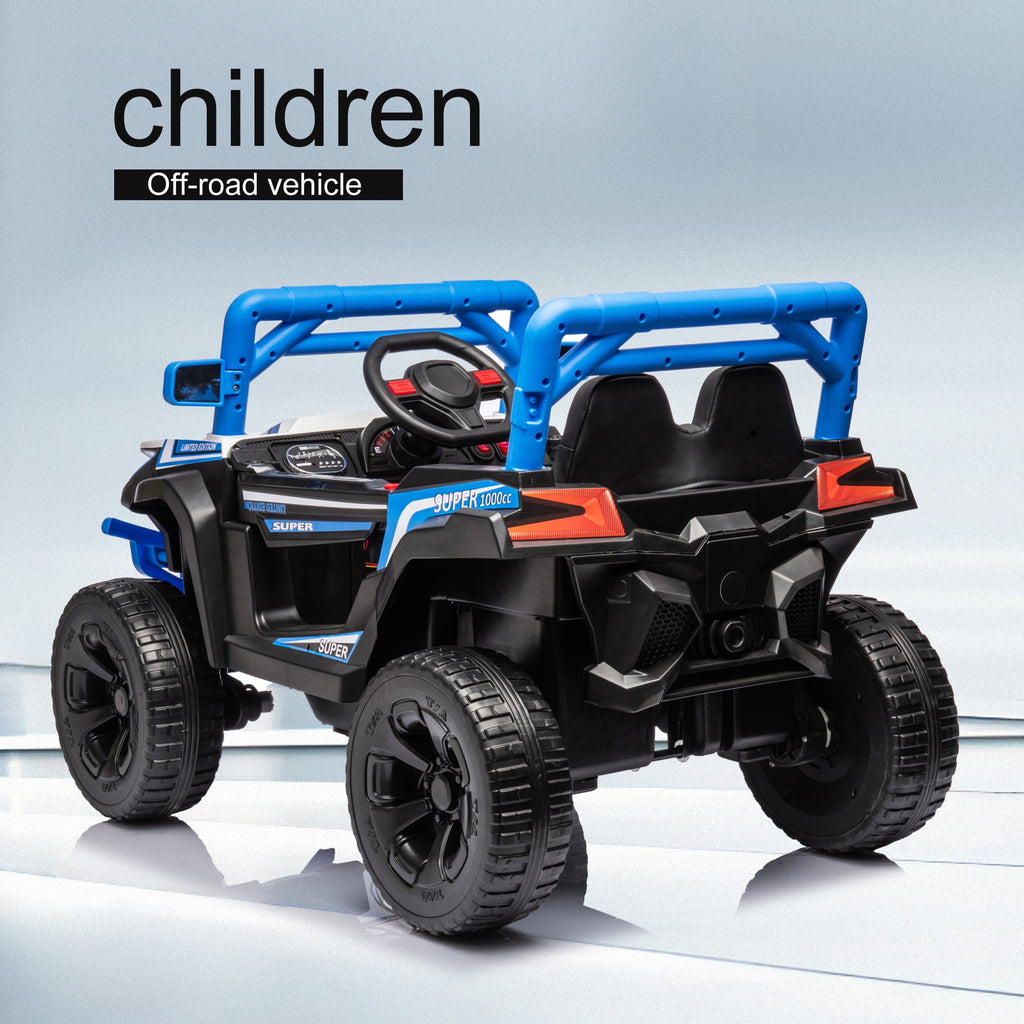 Track Seven Kids Ride on UTV, 12V Ride on Car w/Remote Control, 2-Seater Electric Car, Music ,Pink
