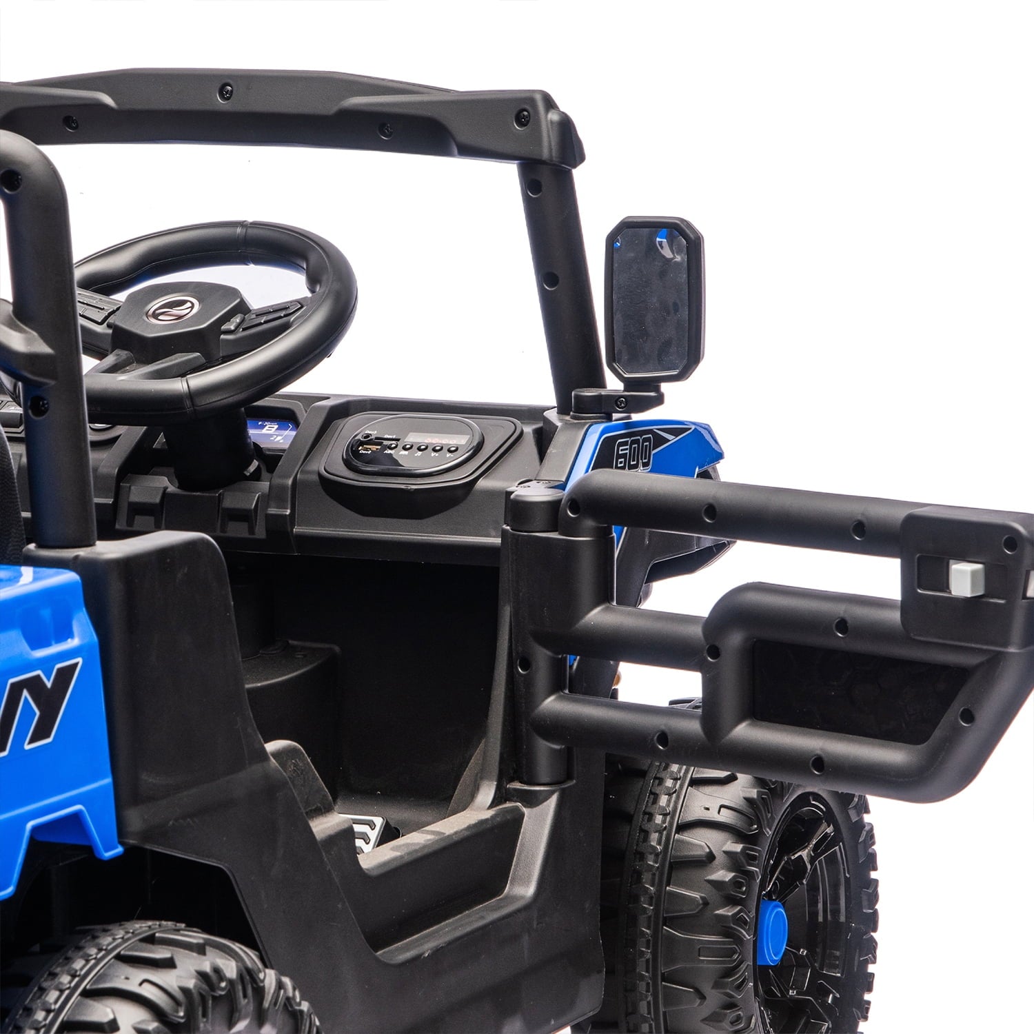 Track Seven 24V Ride on Dump Truck, 400W 6-Wheel Ride on UTV Car for Big Kids with Electric Dump Bed, Remote Control, Music, Lights, Spring Suspension, 24V Ride on Toy Car for Kids Aged 3+, Black