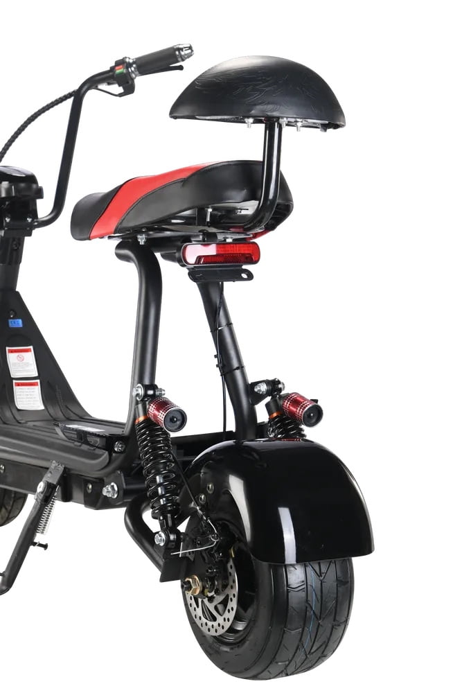 LISUEYNE Electric Scooter with Seat, 500W Electric Scooter for Adults, up to 20Mph & 16 Miles Range, Electric Commuting Scooter with Front&Rear Disck Brake, Headlights, LCD Display