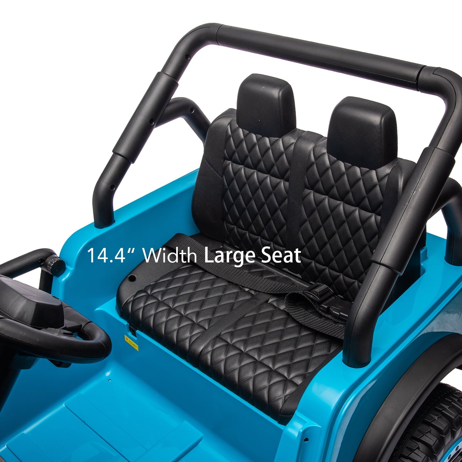 Track 7 24V Ride on Truck, Electric Car for Boys Girls, Ride on Car with Remote Control, Music, Bluetooth, Lights, Spring Suspension, Blue