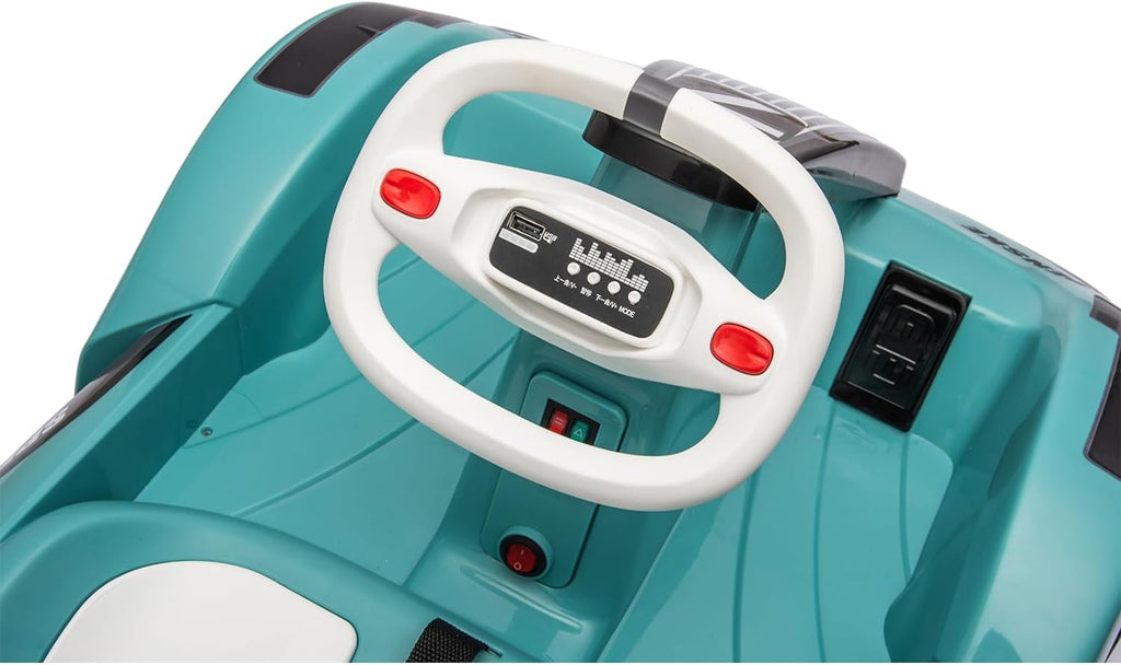 Track 7 12V Electric Go Kart for Kids, 4 Wheeler Pedal Car for Boys Girls, Dual Drive Ride on Car Toys for Toddlers Kids 3-6 w/Parent Remote Control, 3-Point Safety Belt, Blue