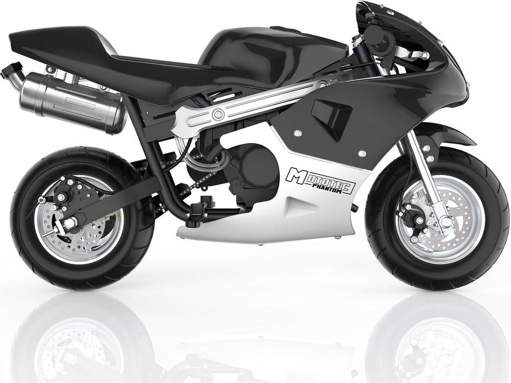 Track 7 49CC 2-Stroke Mini Dirt Bike for Kids, Mini Gas Pocket Bike with Dual Brake, Racing Dirt Motorcycle Max Speed 20 Mph, Max Weight 170lbs, 1.25L Tank, Black