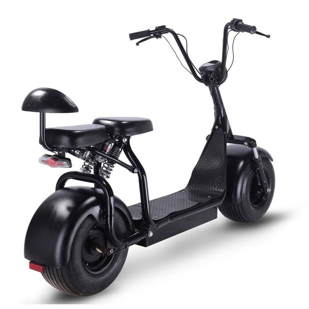 LISUEYNE 1000W Electric Scooter, 60V 18ah Electric Scooter with Seat,Up to 25Mph, 23 Miles Range,Hydarulic Front & Rear Brake, LED Headlights, Adjustable Handlebar, Black