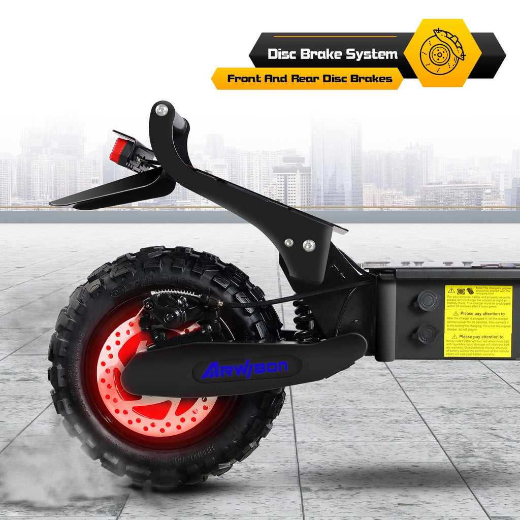 LISUEYNE Electric Scooter with Seat, 52V 18AH Adults Kick Scooter, Up to 38 MPH & 20-30 Miles, 2500W 11'' Vacuum Off-Road Tire, Hydraulic Disc Braking, Adjustable Height