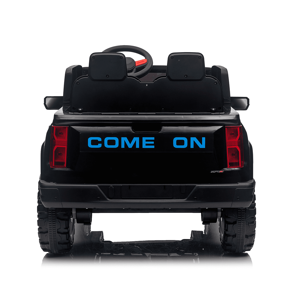 Track 7 24V 2-Seats Electric Pickup car for kid 3+, 2.4G Parents Remote Control, 3 speed adjustable, 2-Point Safety Belt, Black