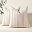 COOKCOK Throw Pillow Covers 20x20 Set of 2 Striped Pillow Covers Textured Linen Decorative Pillows Square Cushion Covers for Sofa Couch Bed Living Room Farmhouse Decor, Grey