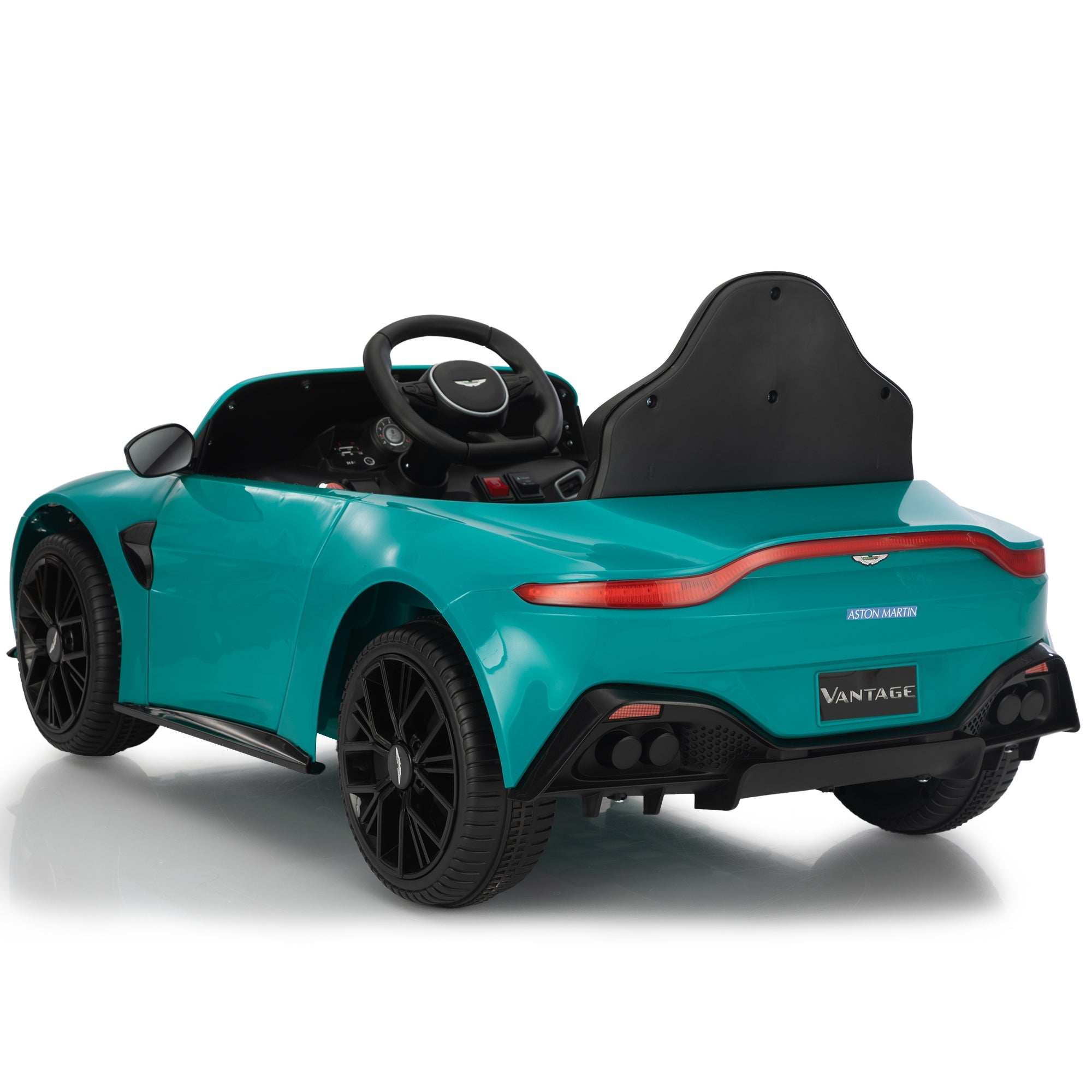 Track 7 12V Kids Ride on Car, Licensed Electric Vehicle with Remote Control, LED Lights, Built-in Music, Adjustable Volume and Power Display, Green